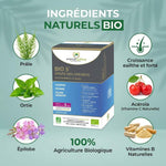 BIO 5 complément chute cheveux 90 comprimés avec ingrédients naturels prêle ortie épilobe