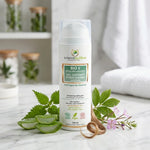 BIO 5 Gel Coiffant Antichute 150ml avec plantes biologiques sur marbre blanc