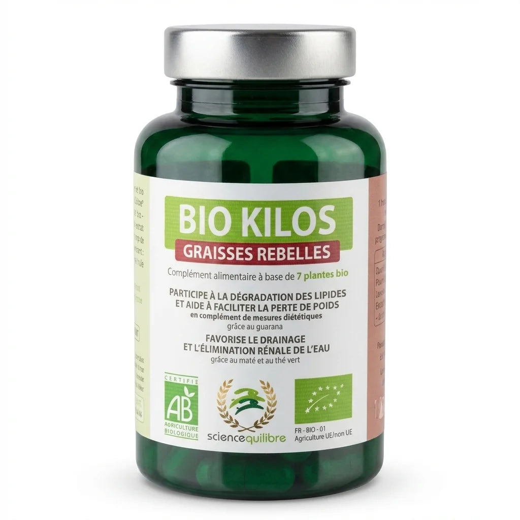 Bio Kilos Graisses Rebelles flacon 90 comprimés complément alimentaire naturel