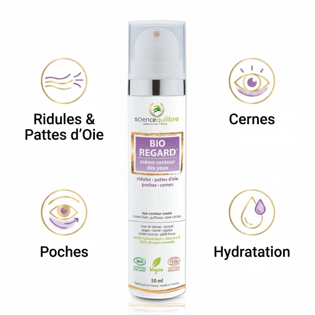 BIO REGARD Crème Contour des Yeux 50ml avec bénéfices : ridules, cernes, poches, hydratation