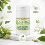 Biocidance 60 gélules Jade Recherche - flacon blanc avec bénéfices santé et propolis