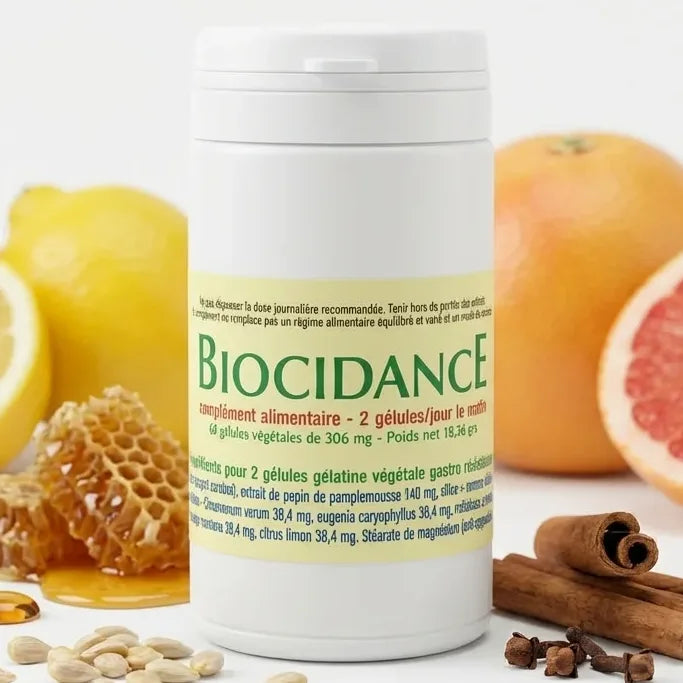Biocidance 60 gélules Jade Recherche avec ingrédients naturels et agrumes