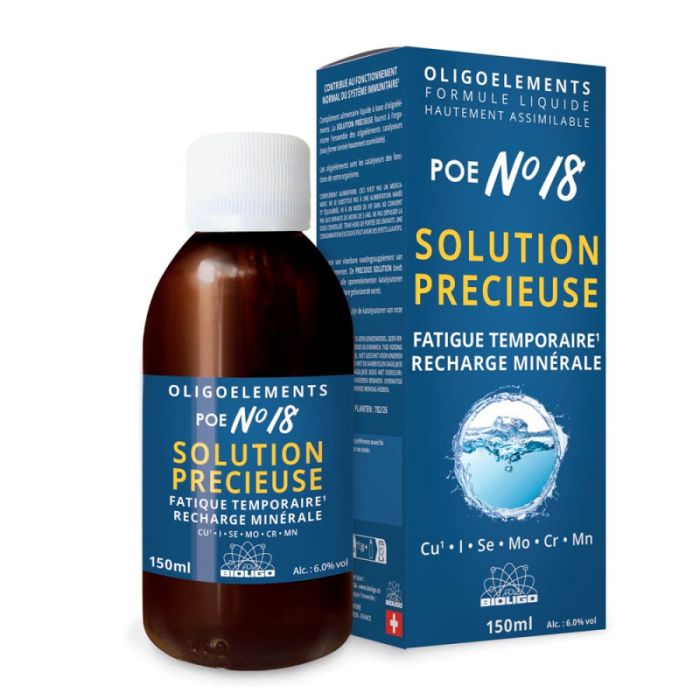 Un flacon de 150 ml de Solution Précieuse - Preparation d'oligoelements n°18 - Bioligo