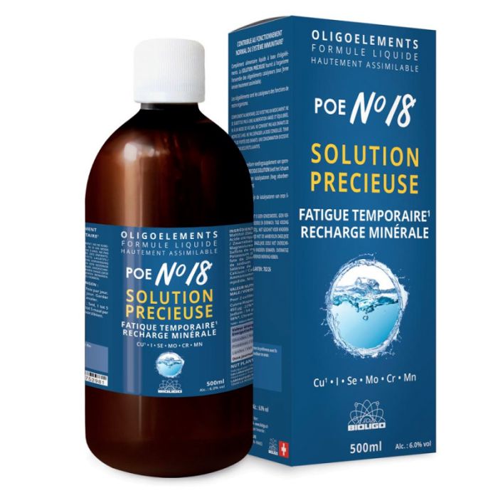 Un flacon de 500 ml de Solution Précieuse - Preparation d'oligoelements n°18 - Bioligo
