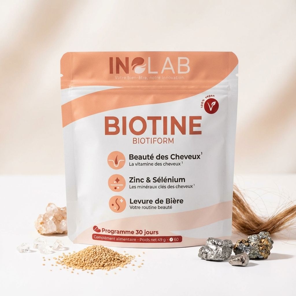 BIOTIFORM complexe cheveux avec biotine, levure de bière, zinc et sélénium - ingrédients naturels