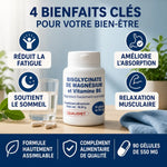 Bisglycinate de magnésium et vitamine B6 Qualidiet 90 gélules avec bénéfices santé