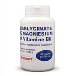 Flacon Bisglycinate de Magnésium et Vitamine B6 - 180 gélules Vitalosmose