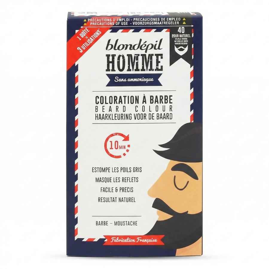Coloration pour barbe et moustache de la marque blondépil e brun naturel