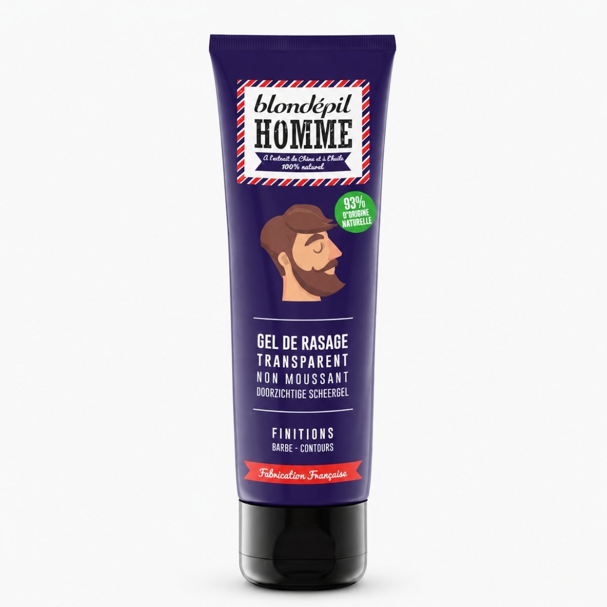 Gel nettoyant rasage de la marque Blondépil.