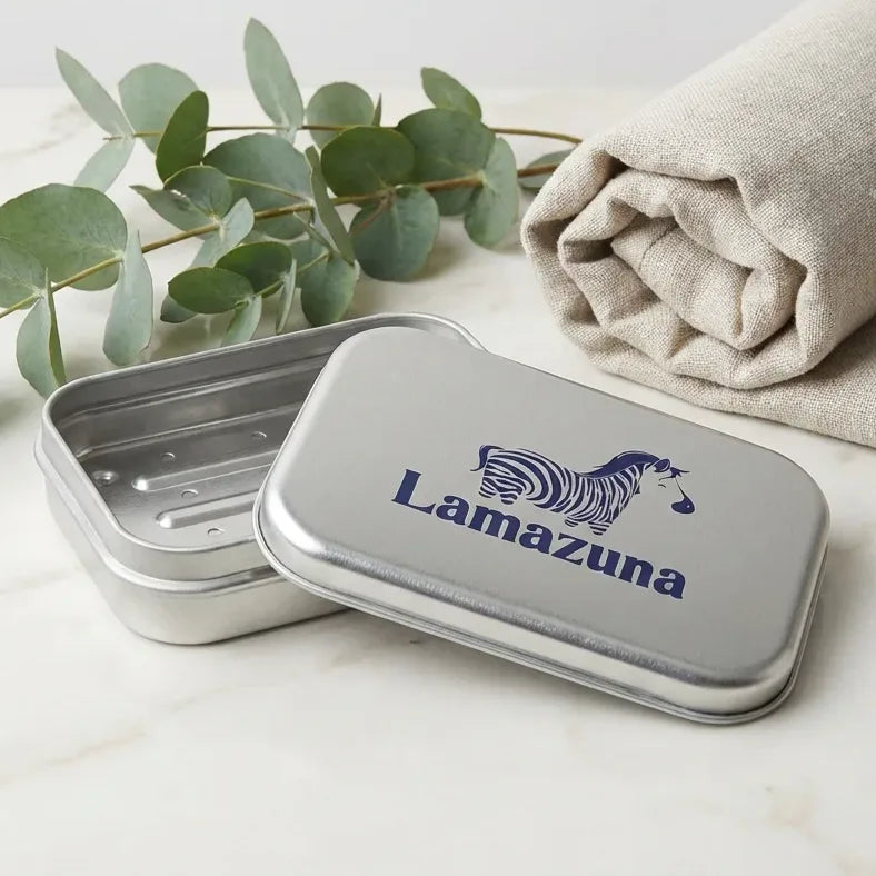 Boîte transport savon Lamazuna 200ml aluminium avec porte savon intégré