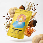 Bonjour Drink café aux champignons adaptogènes saveur originale avec ingrédients naturels visibles