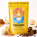 Bonjour Drink café aux champignons adaptogènes saveur originale avec ingrédients naturels visibles
