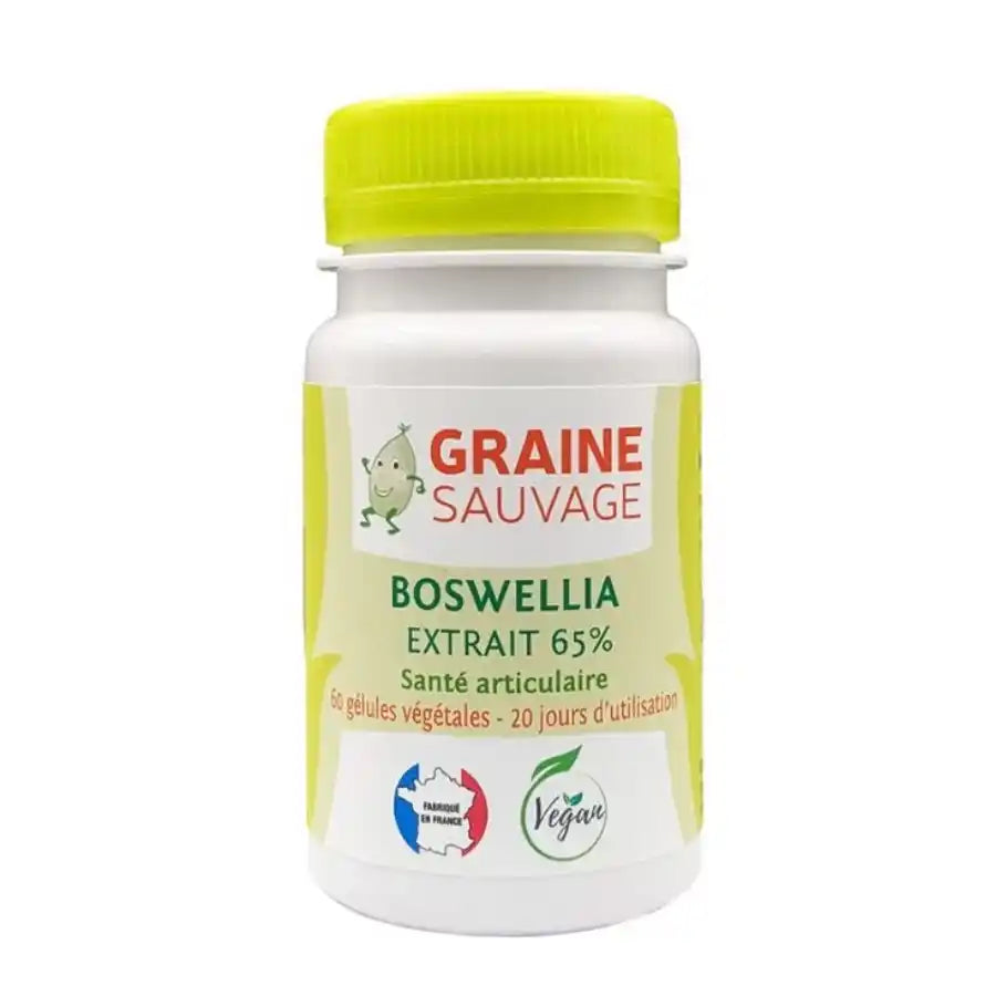 Boîte de 60 gélules d'extrait de Boswellia de la marque Graine Sauvage 