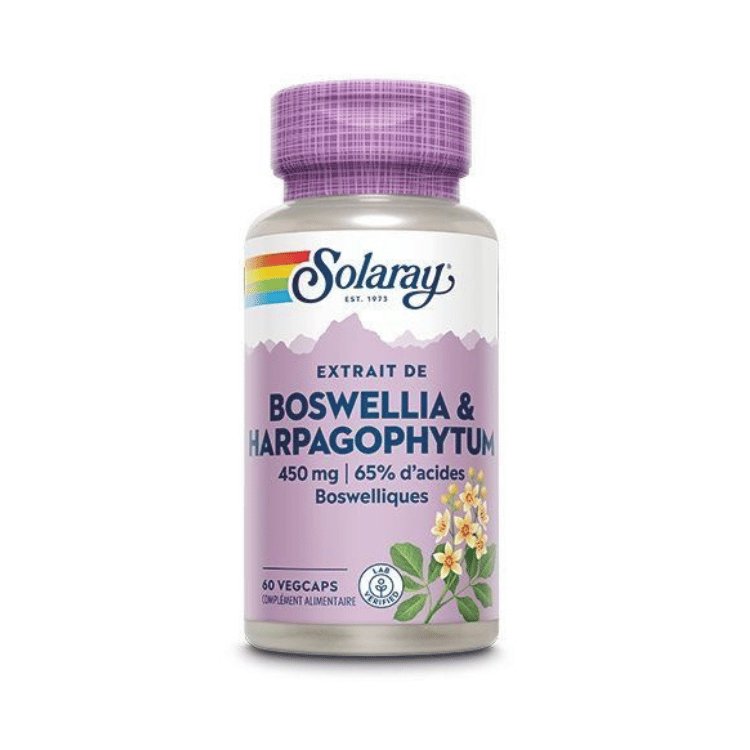 Boîte de 60 capsules de Boswellia + Harpagophytum 450 Mg 