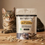 Bouchées Alt'Vers Bio Biovetol contre les vers, graines de courge et chat tabby