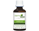 Un flacon en verre de 50 ml de Macérat de Bourgeons d’Airelle Bio de la marque Alphagem