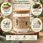 Bougie Comme Avant cire de soja Sapin Cèdre avec ingrédients naturels et mèche coton bio