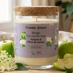 Bougie à la cire de soja - Pomme & Fleur de Sureau - 190 g - Comme Avant
