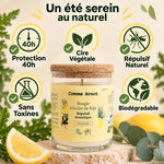 Bougie citronelle Comme Avant cire soja 190g avec bénéfices : protection 40h, naturelle, sans toxines