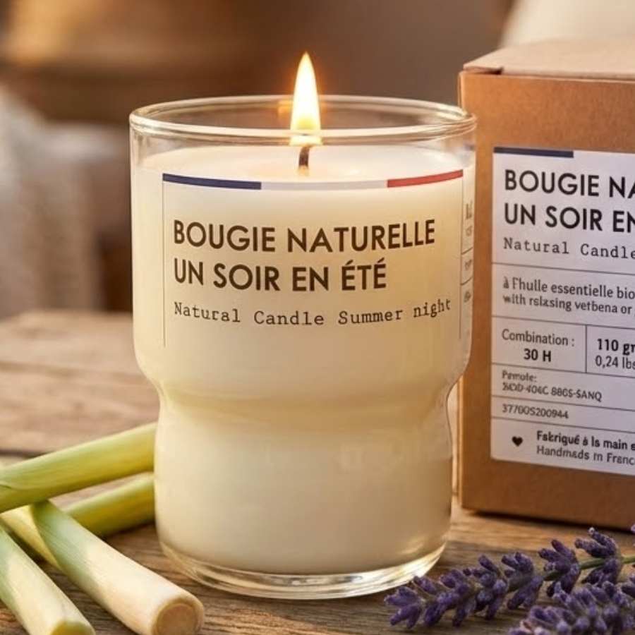 Une Bougie anti‑moustique naturelle de Jolis Baumes 