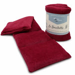Bouillotte tour de cou micro-onde couleur bordeaux avec oreiller assorti La Bouillotte