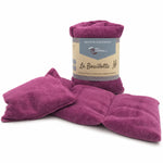 Bouillotte micro-onde tour de cou mauve avec emballage La Bouillotte, 8 coloris disponibles