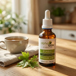 Flacon en verre ambré de bourgeons d'érable champêtre bio Alphagem 50 ml, posé près de bourgeons verts et d'une tasse de tisane

Bourgeons d'érable champêtre bio Alphagem 50 ml : flacon ambré entouré de bourgeons frais et d'une tisane