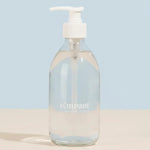 Bouteille verre rechargeable Pimpant 250 mL blanc pour shampoing et gel douche écologique