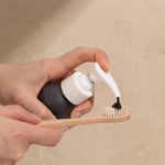 Bouteille verre rechargeable dentifrice Pimpant 80ml avec pompe, brosse bois, design écologique