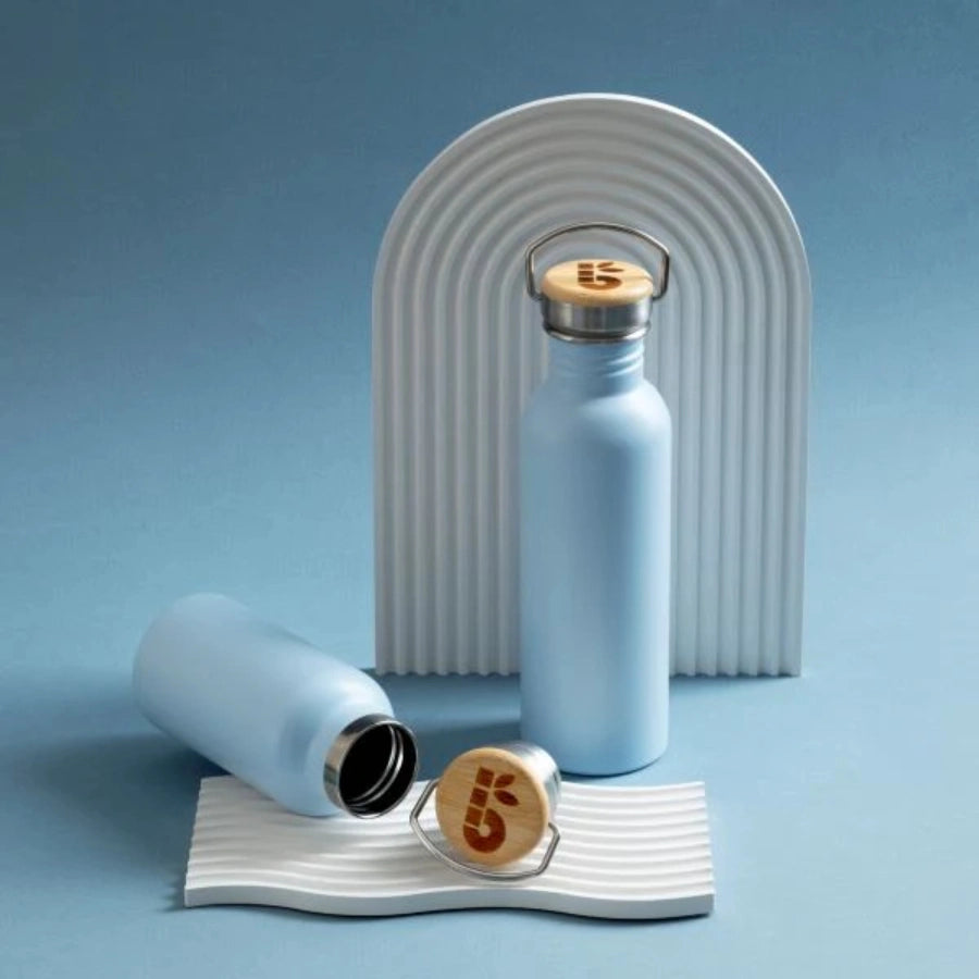 Bouteille Isotherme - Acier Inoxydable - Bleu Nordique - 750 mL - Bambaw