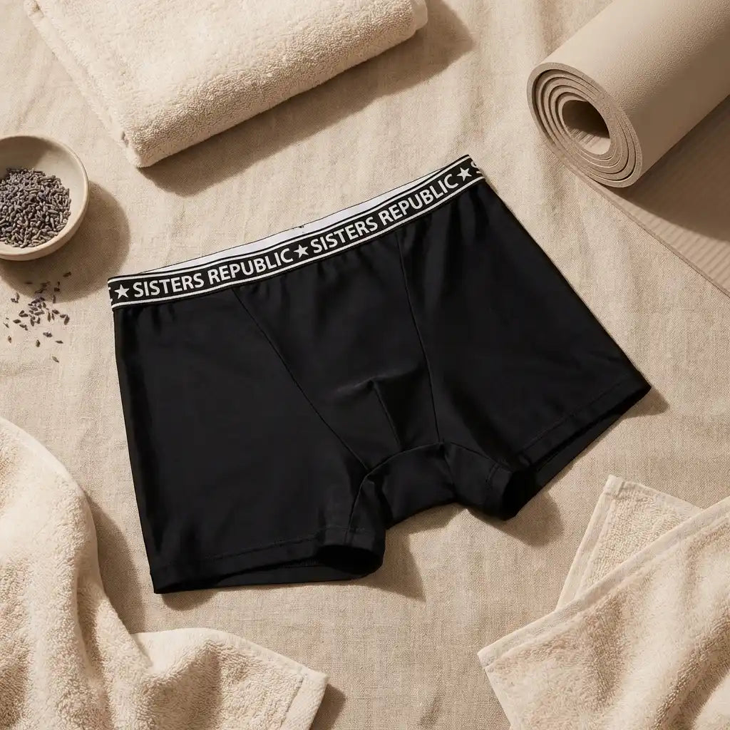 Boxer menstruel Ginger Sisters Republic taille L absorption super fond beige