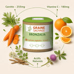 Bronzalia 60 gélules complément alimentaire Graine Sauvage carotte vitamine C antioxydants naturels