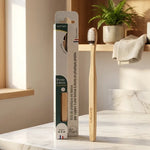 Brosse à dents en bois medium Apimani dans son étui, design écologique minimaliste