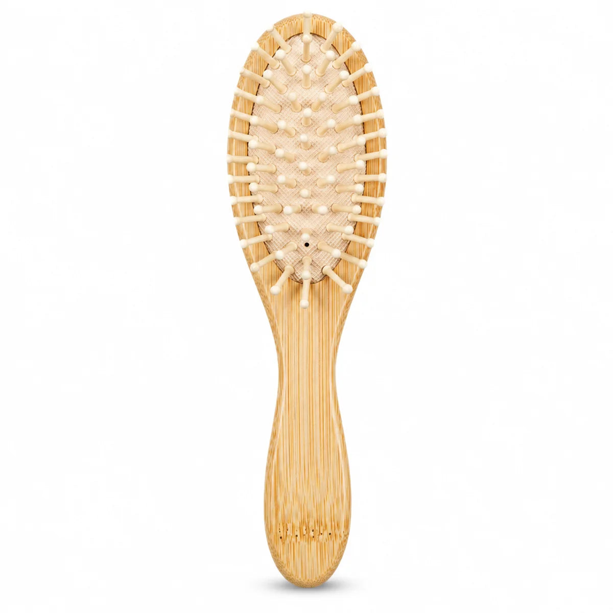 Brosse antistatique enfant bambou Cap Bambou avec soies en bambou tressé et poignée en bois naturel