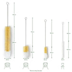 Les tailles des différentes brosses pour bouteilles Bambaw