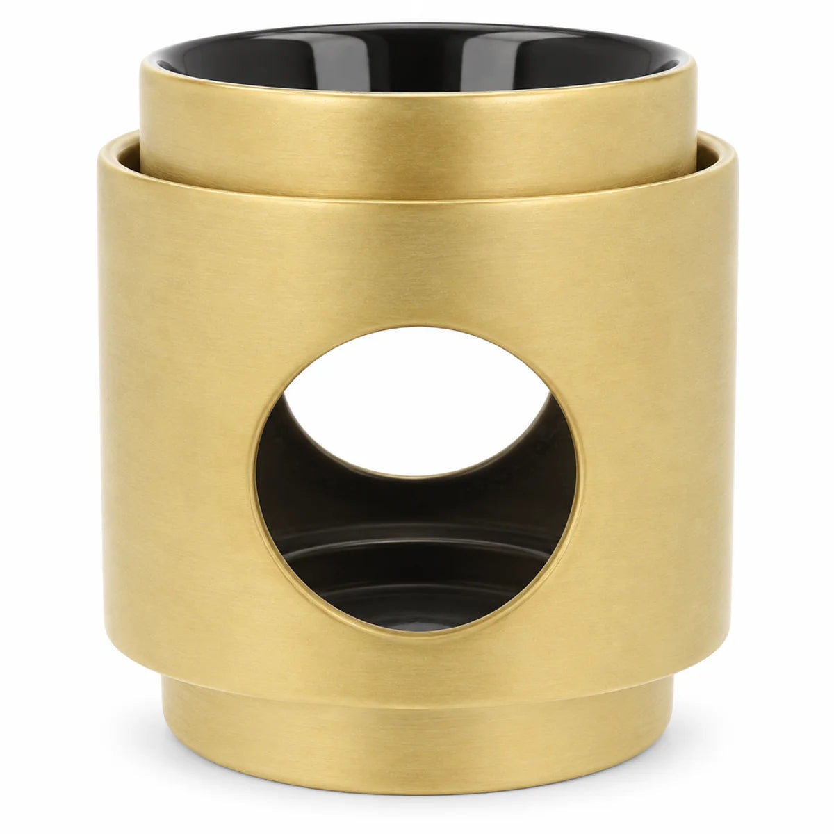 Brûle-parfum dôme noir Scentships pour cire parfumée, design céramique mat