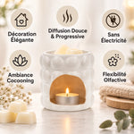 Brûle Parfum Scentchips Bubble Blanc avec bénéfices: décoration élégante, diffusion douce, sans électricité
