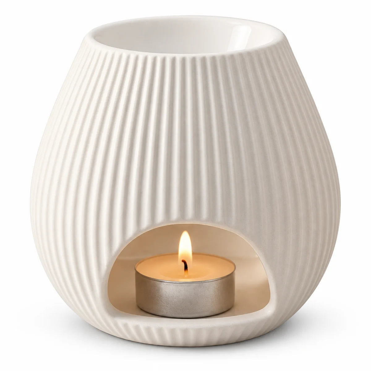 Brûle parfum Scentchips ovale blanc en céramique pour cire parfumée
