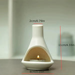 Les dimensions du Brûleur d'Encens en Porcelaine Blanc 