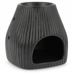Brûleur Flare Désert Scentchips - Diffuseur céramique gris anthracite design côtelé