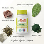 Brulvit 60 gélules - Complément minceur avec Lithothamne, Nopal, Spiruline et Thé vert