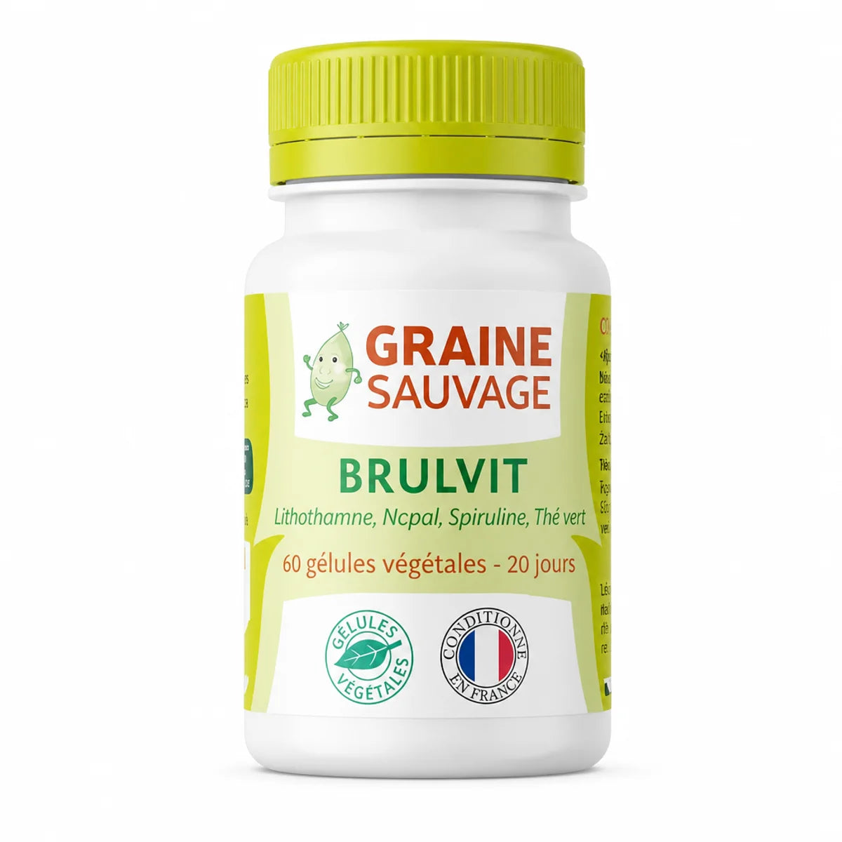 Brulvit gélules gestion du poids graine sauvage 60 capsules végétales lithothamne nopal spiruline