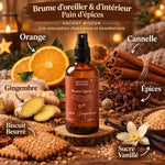 Brume d'oreiller Pain d'épices 100ml avec cannelle, gingembre et orange - Ancient Wisdom
