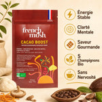 Cacao Boost champignons adaptogènes - Café bio 300g avec bénéfices énergie et clarté mentale