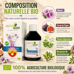 Calmiflux bio 200ml Alphagem - Bouteille et composition naturelle certifiée agriculture biologique