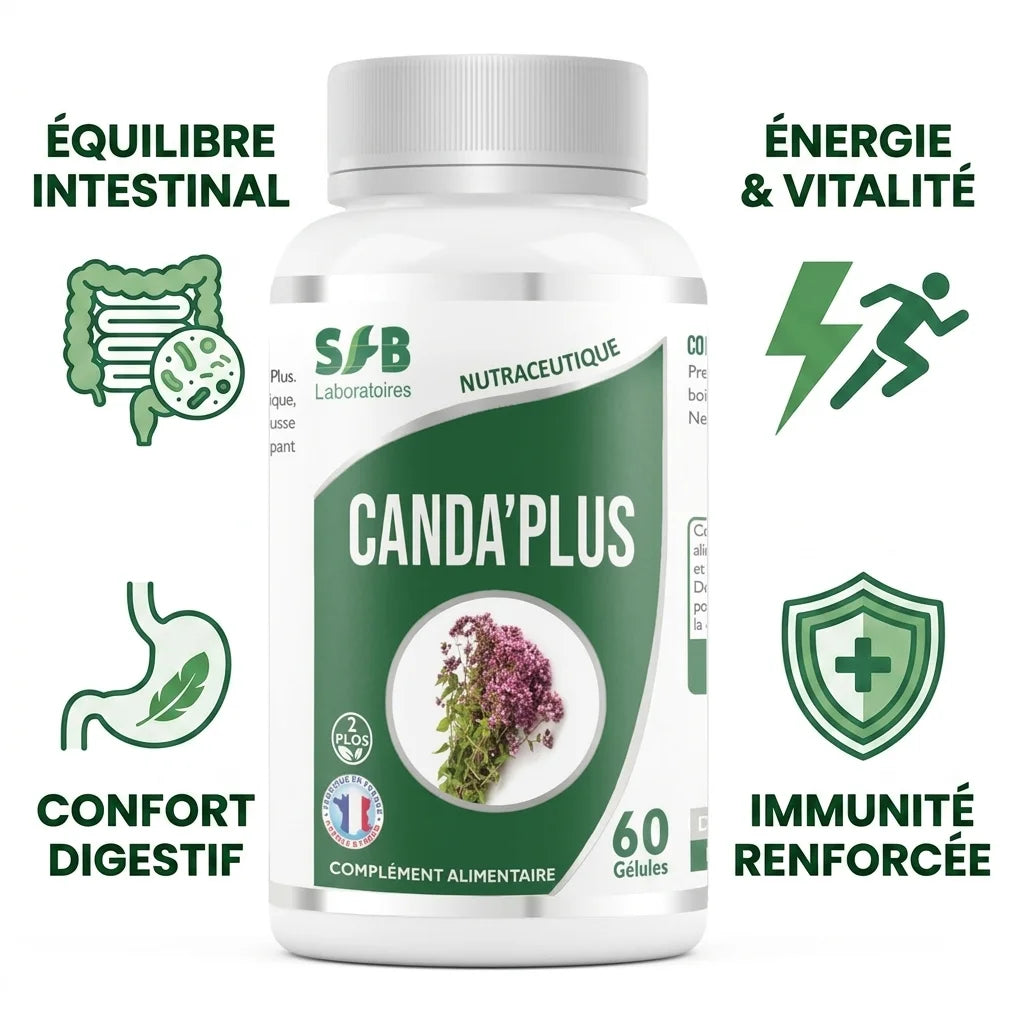 Canda'Plus 60 gélules complément alimentaire à base d'origan pour équilibre intestinal et immunité