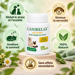 Canirelax flacon anti-stress naturel pour chats et chiens avec bénéfices: réduit stress, améliore sommeil, sans effets secondaires