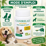 Canirelax complément anti-stress naturel chien chat avec mode d'emploi dosage Labo Demeter