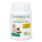 Une boite de 100 comprimés de Canirelax, un anti-stress pour chiens et chats, de Labo Demeter