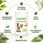 Canisil anti-inflammatoire pour chien et chat - Flacon avec bénéfices : protection cartilage, mobilité, récupération